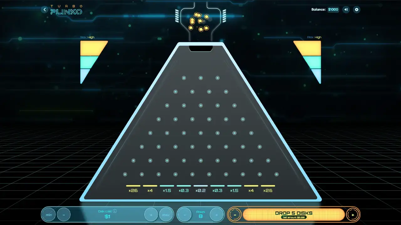 Winning in Plinko Demo